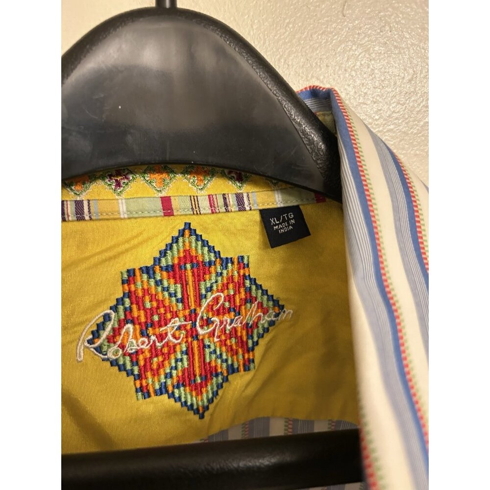 Robert Graham Mens Button Up/Dress Shirt/Long Sleeve/Flip cuff XL - Picture 3 of 16